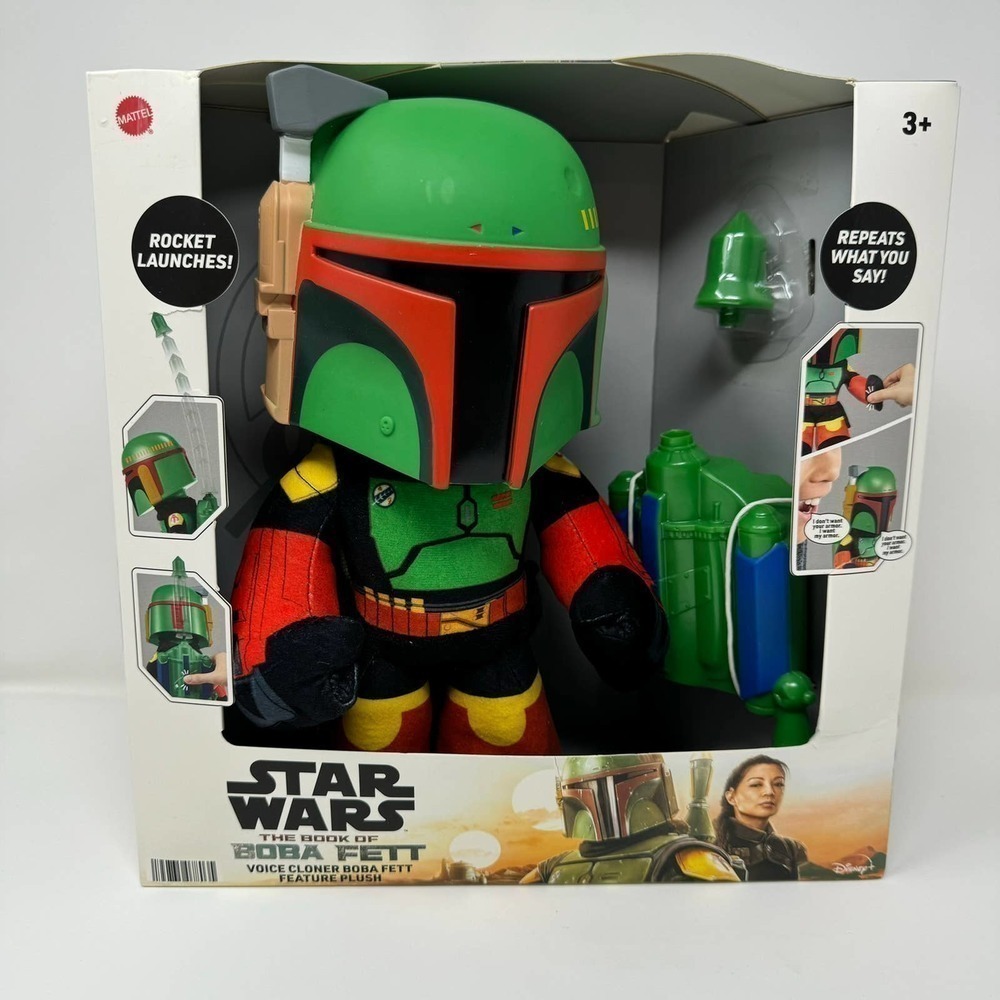 Star Wars The Book of Boba Fett Voice Cloner Boba Fett 12" Feature Plush Toy